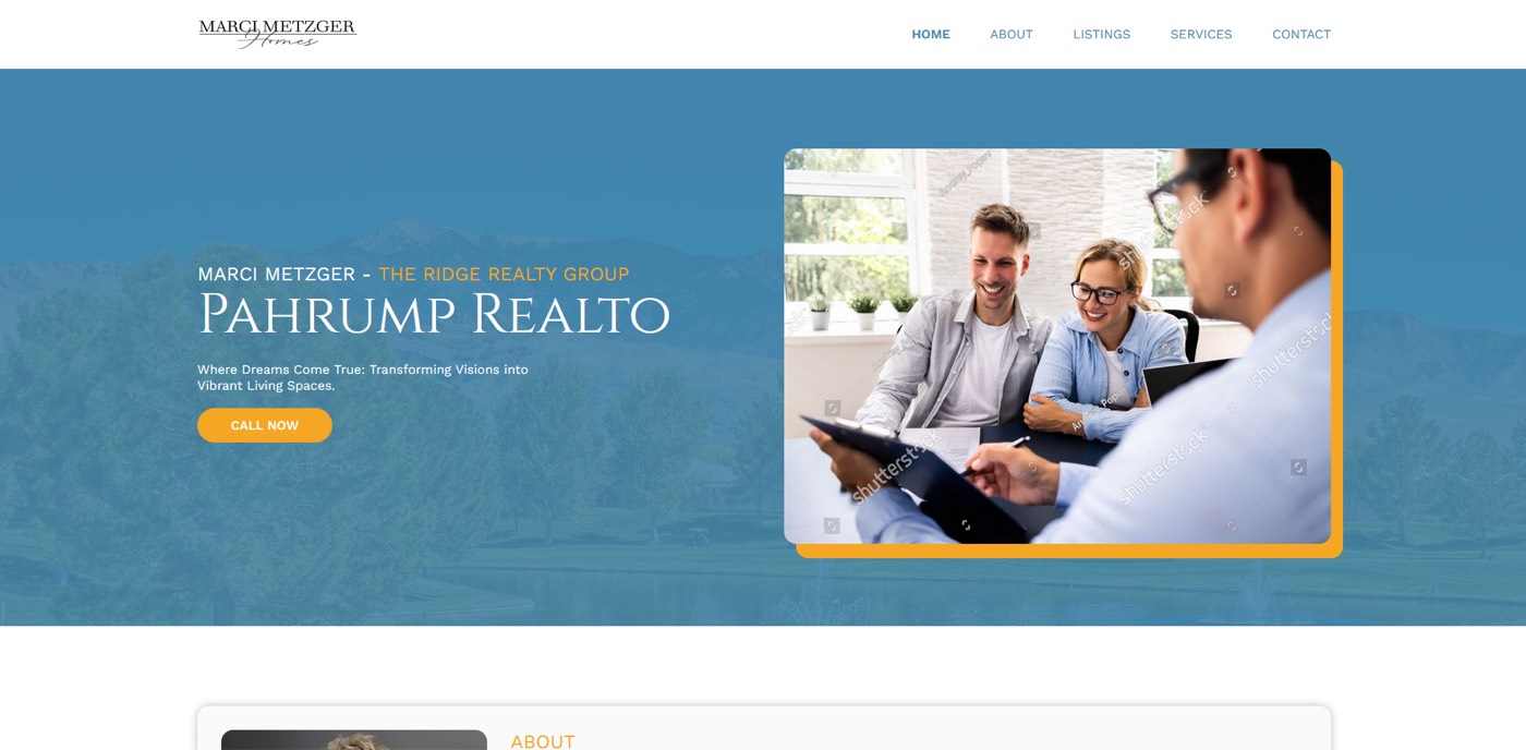 Marci Metzger Realty website